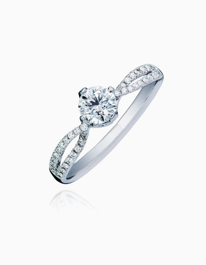 Round Diamond Double Halo Ring
