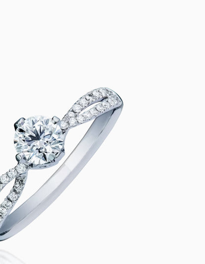 Round Diamond Double Halo Ring