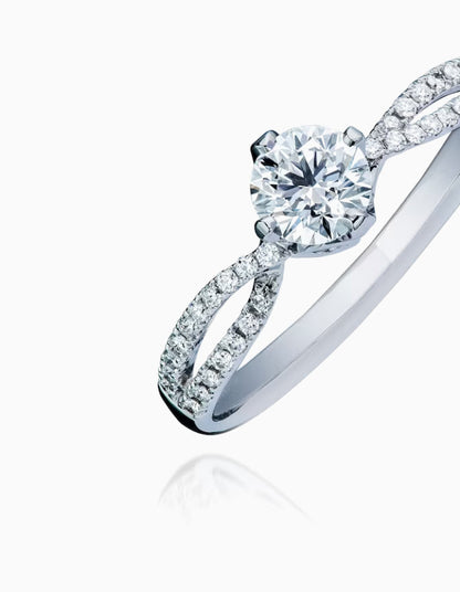 Round Diamond Double Halo Ring