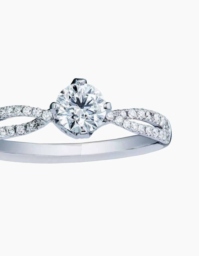 Round Diamond Double Halo Ring