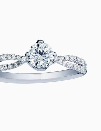 Round Diamond Double Halo Ring
