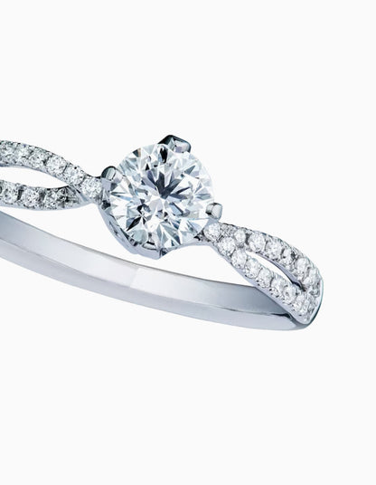 Round Diamond Double Halo Ring