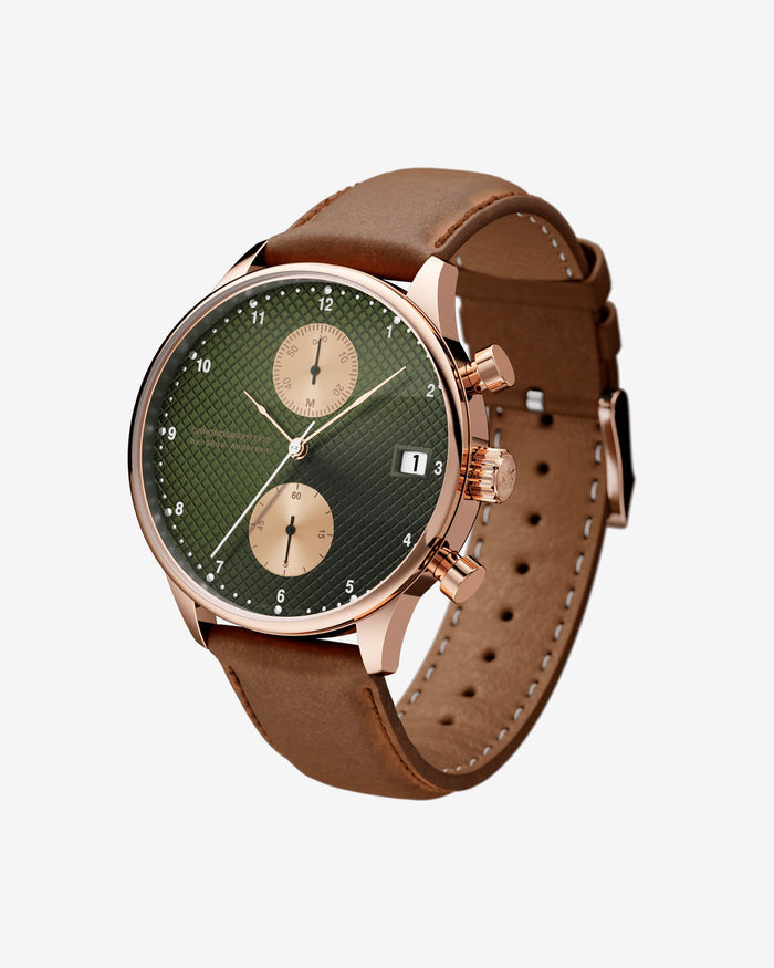 Rose Gold / Green Turtle Panda Watch