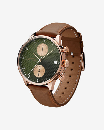 Rose Gold / Green Turtle Panda Watch