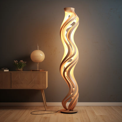 Palm Pie Norfolk Wooden Floor Lamp