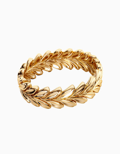 18kt Laurel Leaf Wedding Ring