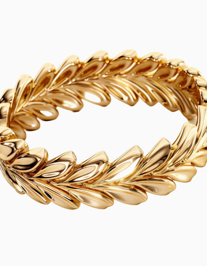 18kt Laurel Leaf Wedding Ring