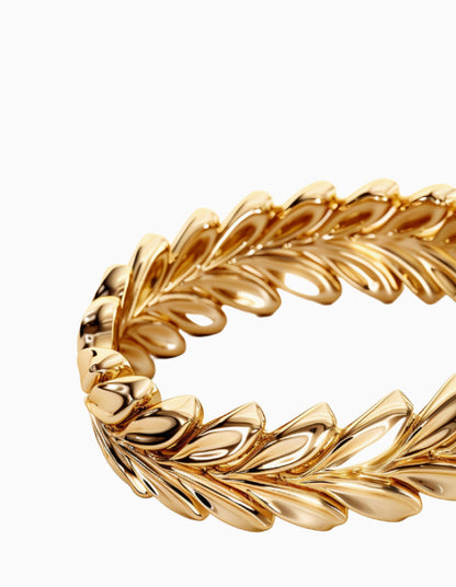 18kt Laurel Leaf Wedding Ring