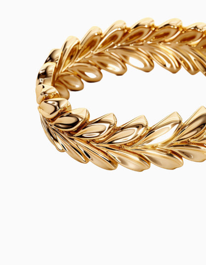 18kt Laurel Leaf Wedding Ring