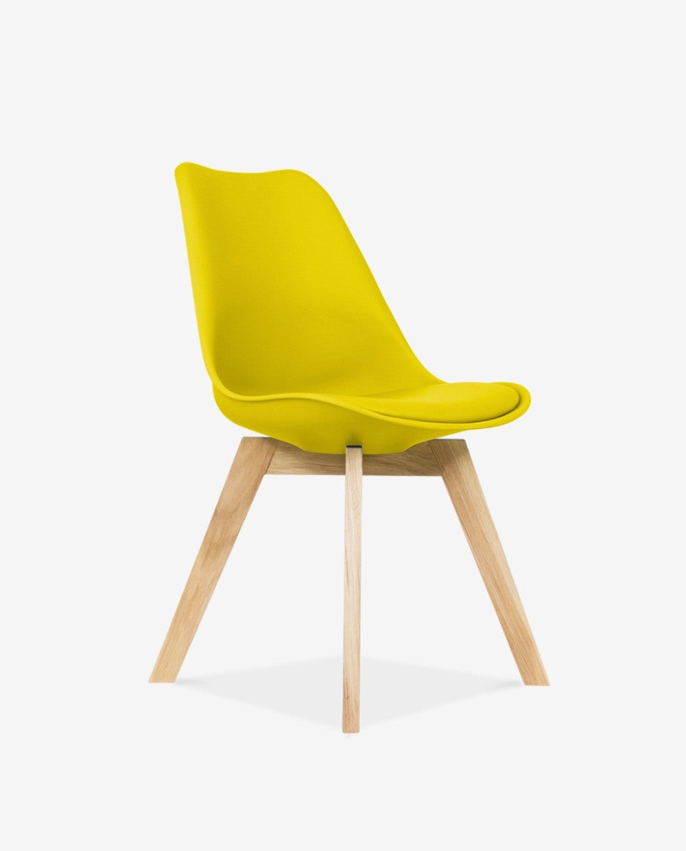 Modern Upholstered Dining Chair with Wooden Legs