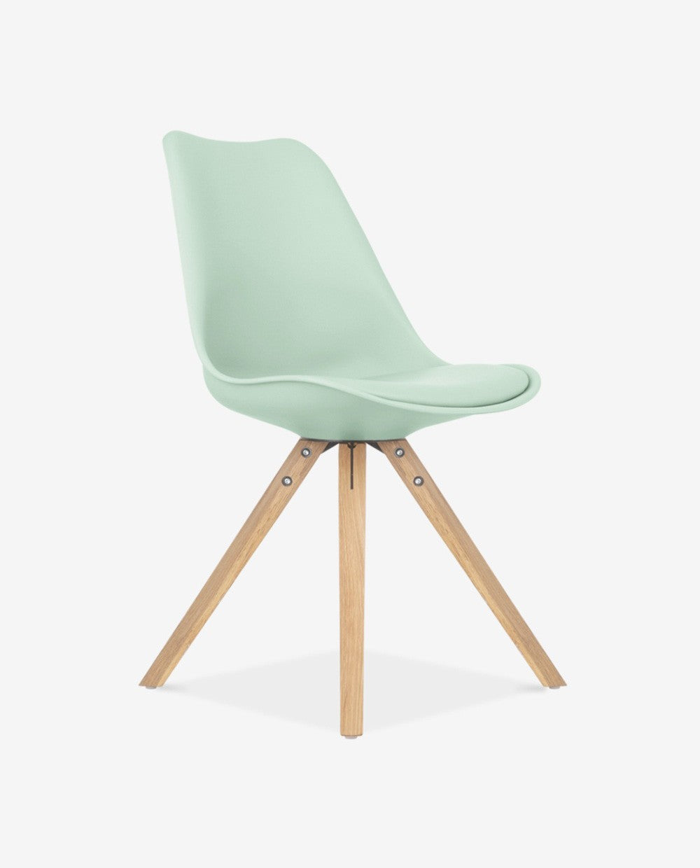 Modern Upholstered Dining Chair with Wooden Legs