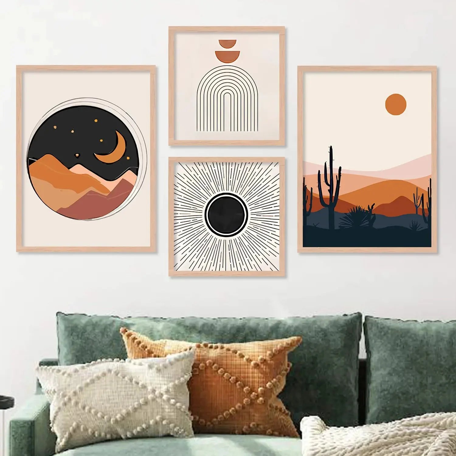 Boho Bliss Modern Wall Art Framed Prints