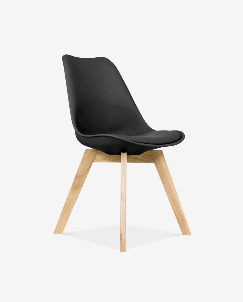 Modern Upholstered Dining Chair with Wooden Legs