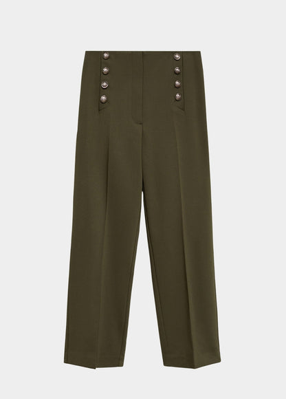 Straight Pants with Buttons