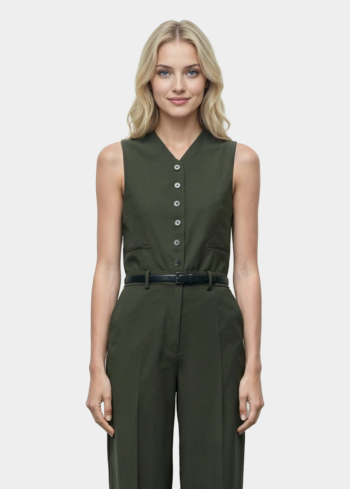 Button Front Playsuit