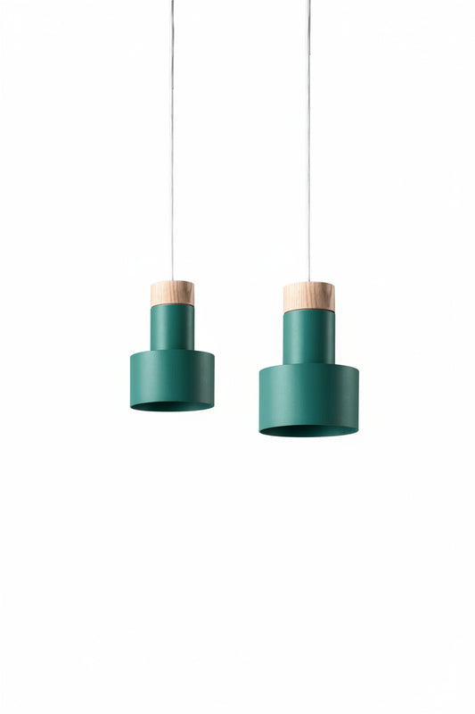 Modern Wooden & Coral Pendant Light