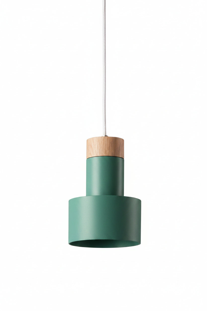 Modern Wooden & Coral Pendant Light