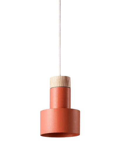 Modern Wooden & Coral Pendant Light