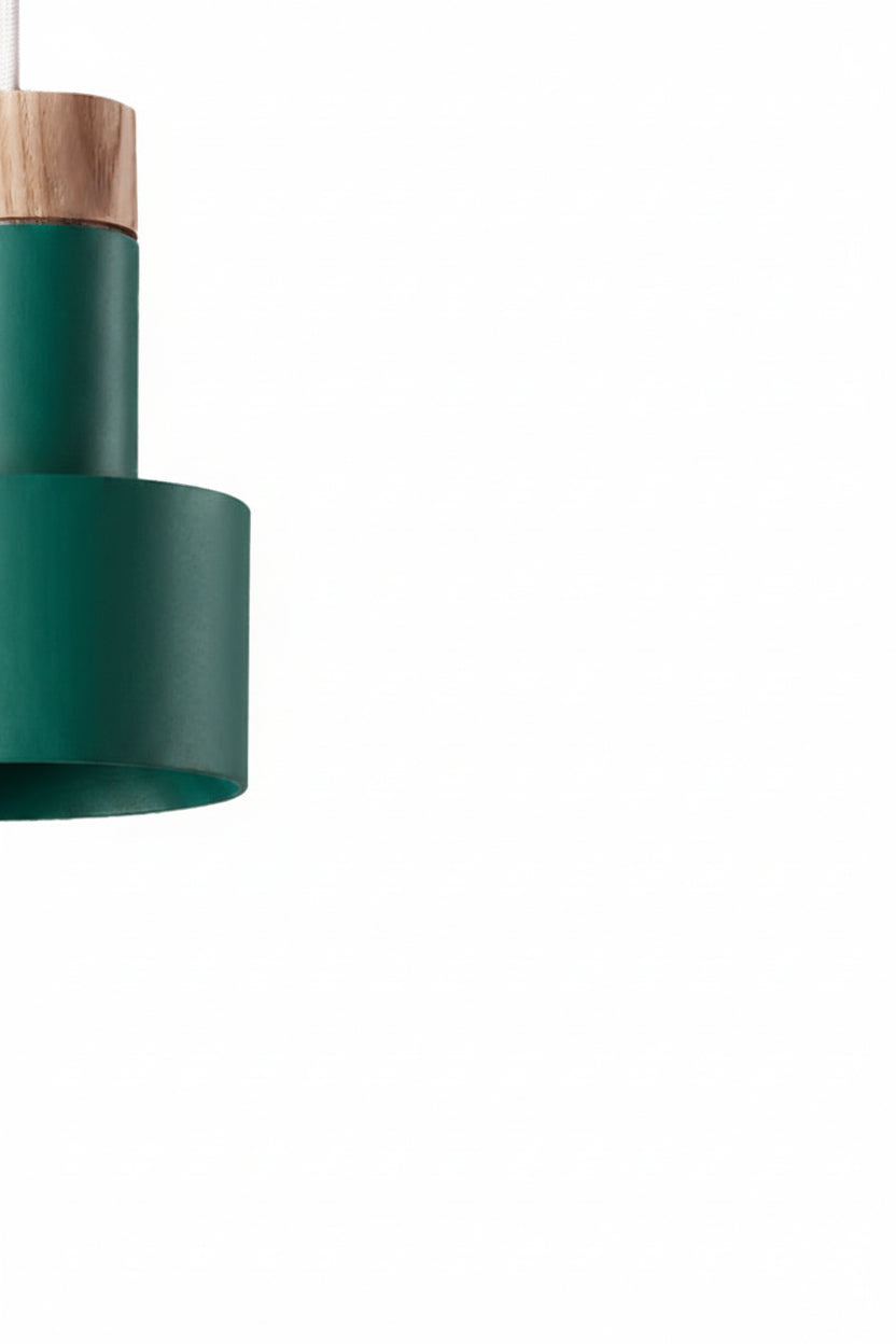 Modern Wooden & Coral Pendant Light