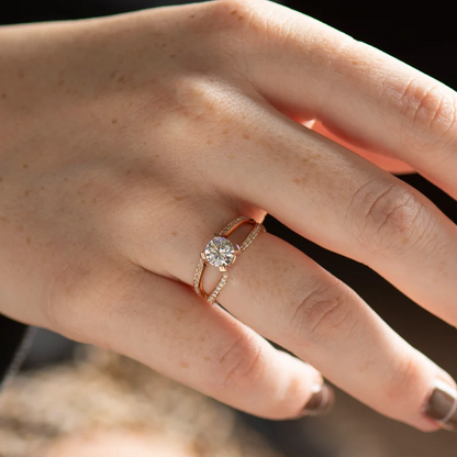 Cushion Halo Split Shank Ring