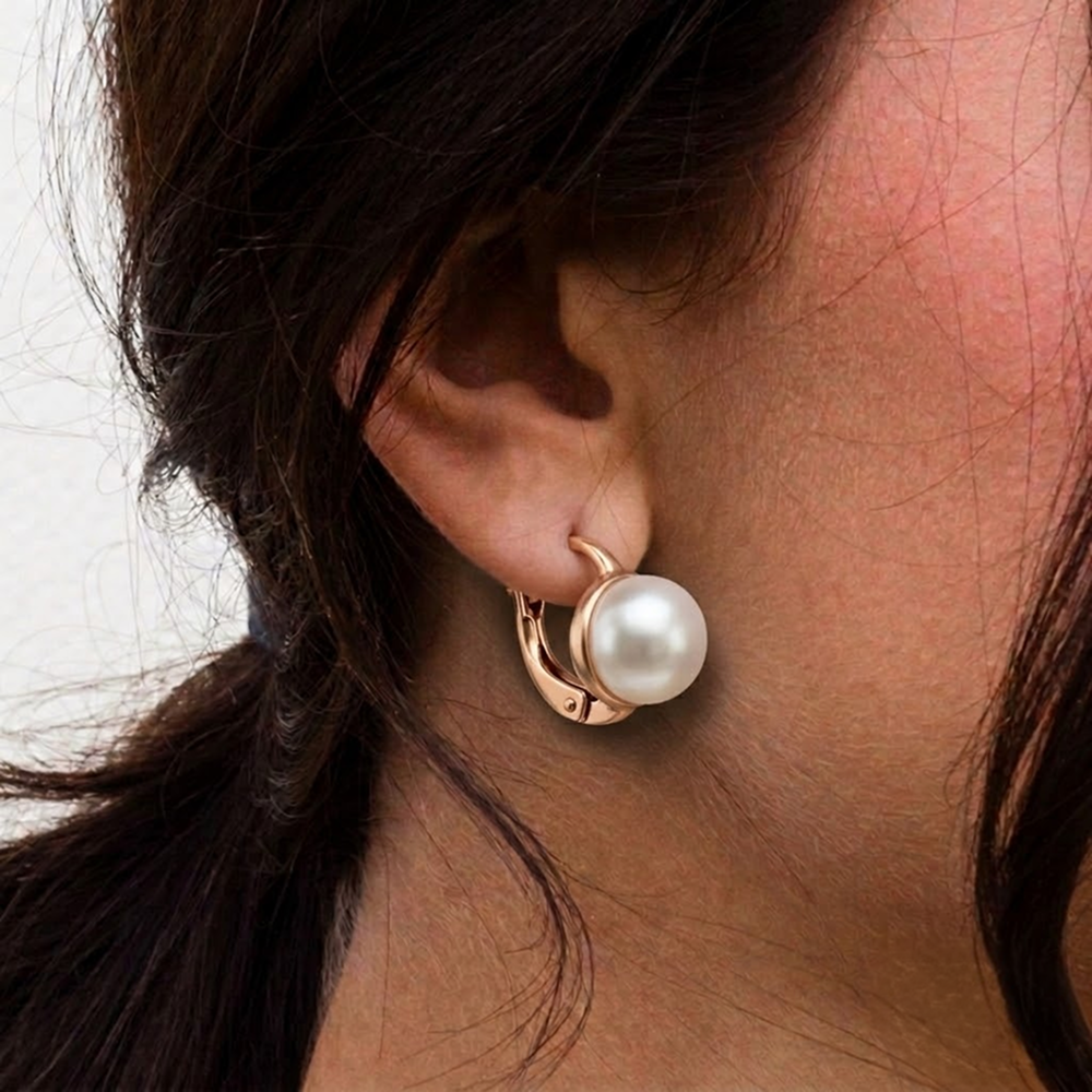White Pearl Drop Earrings