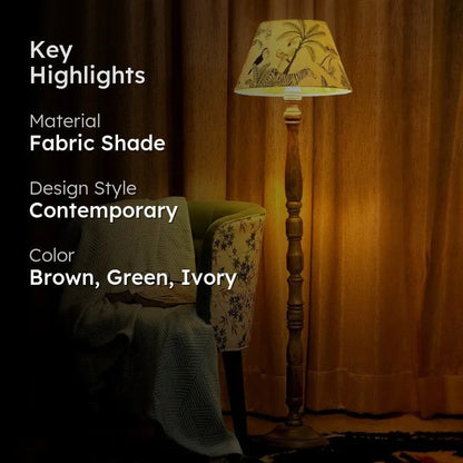 Palm Pie Norfolk Wooden Floor Lamp