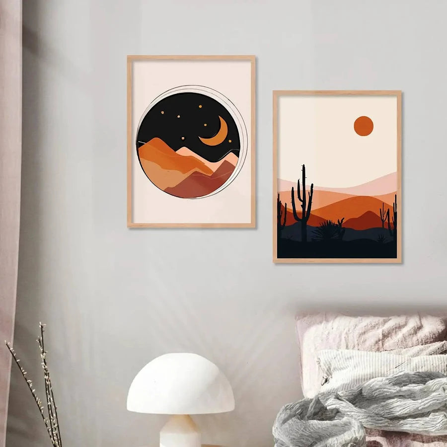 Boho Bliss Modern Wall Art Framed Prints
