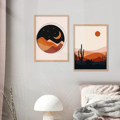 Boho Bliss Modern Wall Art Framed Prints